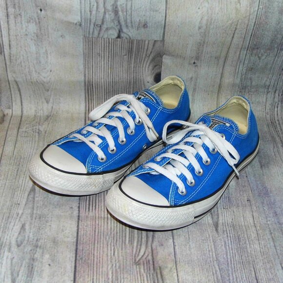 CONVERSE Chuck Taylor All Star OX Blue Sneakers Womens Size 8 - Picture 3 of 7